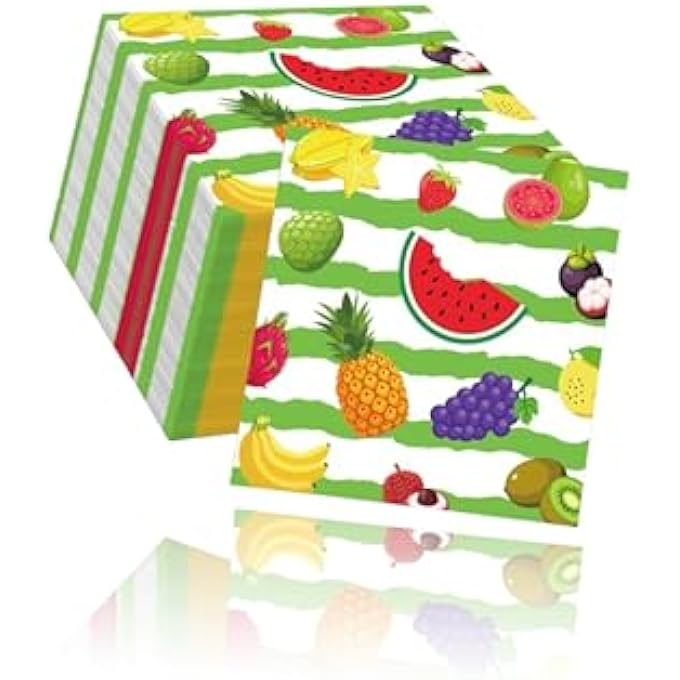 FRUIT PAPER NAPKINS SET40PCS, WATERMELON, STRAWBERRY, LEMON DESIGN FOR SUMMER PARTIES, WEDDINGS, BIRTHDAYS, BABY SHOWERS - Image 1